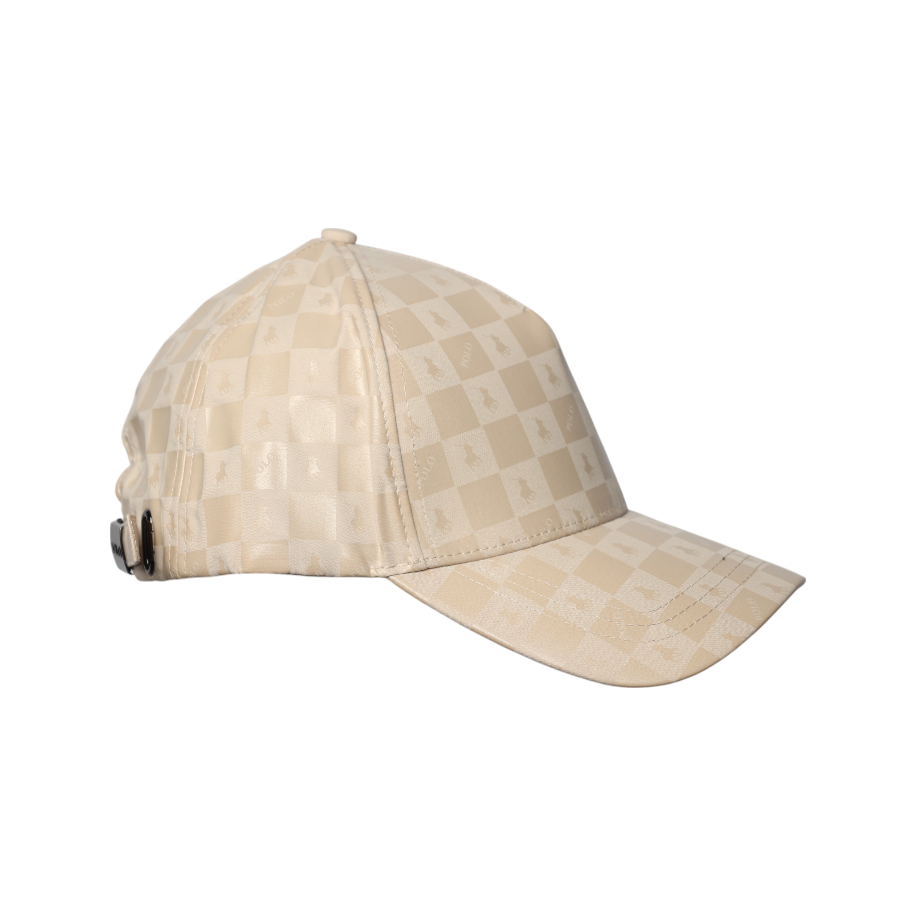 Polo Cap 5 Panel Monogram Block Off-White